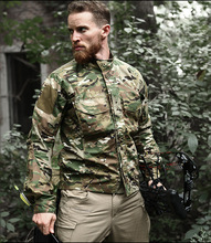 S. archon летняя армейская тактическая Мужская рубашка с длинным рукавом, Водонепроницаемая дышащая камуфляжная Военная рубашка с карманом 2024 - купить недорого