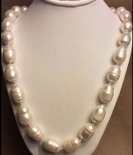 elegant 13-14mm south sea natural baroque white pearl necklace 18inch 2024 - buy cheap