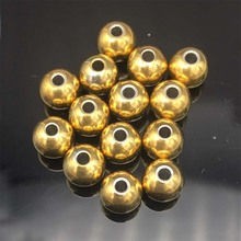 Hot 50PCs Stainless Steel Beads 4mm/6mm /8mm Solid Beads for Jewelry Making Large Hole Ball gold DIY Necklace Jewelry Findings 2024 - buy cheap