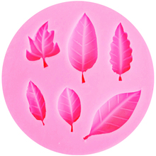 DIY Kitchen 6PCS Different Leaf-shaped Leaves Silicone Fondant Embossing Mould Sugar Art Tool DIY Handmade Soap Cake Mould 2024 - buy cheap