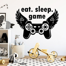 Eat.sleep.game decal gamer wall sticker joystick decal video game decor gamer gift teen boy decor game room decal game A11-017 2024 - buy cheap