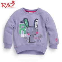 R & Z camiseta para niños 2019 primavera y otoño nueva Camisa de algodón de cuello redondo de dibujos animados de conejo largo -de manga larga suéter 2024 - compra barato