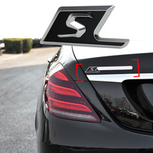 S Logotipo Do Emblema Do Carro Tronco Decoração Adesivo Para Mercedes Benz CLK AMG CLA GLA GLC GLE GT S600 S63 S212 s213 S320 G63 G500 ML320 ML350 2024 - compre barato