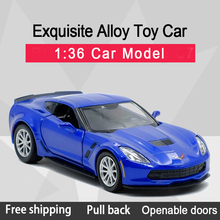 RMZ CITY 1:36 Corvette Grand Sport C7 Sports Car Alloy Diecast Car Model Toy With Pull Back For Children Gifts Toy Collection 2024 - buy cheap
