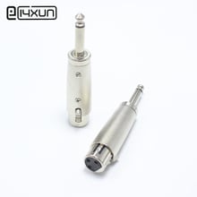 EClyxun 1 pcs 6.5mm/6.35mm 2Pin Plug Mono para XLR 3Pin Plug Conector De Áudio jack Tomada Orador Karaoke MIC adaptador 2024 - compre barato