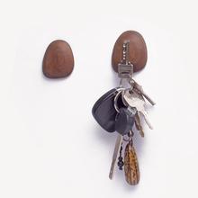 Solid wood key suction magnet of walnut wood key collector wall hook 2024 - buy cheap