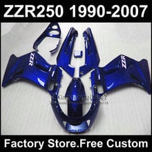 Conjunto de carenagem personalizado de fábrica, para kawasaki drive zzr250 1990 1992 2007 zzr 250 90-07, azul 2024 - compre barato