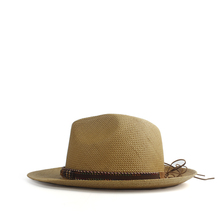 Sombrero de paja con visera ancha para hombre y mujer, sombrero de Panamá para la playa, con banda de moda, tamaño 58CM 2024 - compra barato