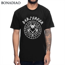 Camiseta fresca de vikingos Warriors Berserker Rune para hombre, camiseta de Rock And Roll, camiseta de ocio de verano con cuello redondo 2024 - compra barato