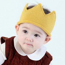 2018 Hot Selling New Fashion 5 Colors Baby Hat Kids Cap New Cute Baby Boys Girls Crown Knit Headband Hat Birthday party dress up 2024 - buy cheap