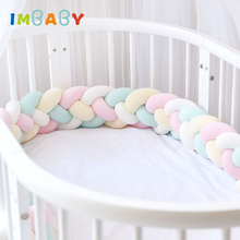 IMBABY-parachoques de cuna para bebé, 4 trenzas de 2,2 M, trenza lateral, decoración de habitación de bebé, parachoques de cuna 2024 - compra barato