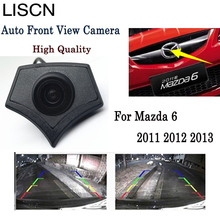 Передняя камера для Mazda 6, 2011, 2012, 2013, 2014, 2016, 2017, 2018, 2019, резервная камера ночного видения с CCD-матрицей, камера с логотипом автомобиля 2024 - купить недорого