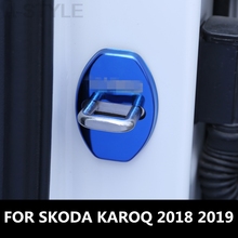 For SKODA KAROQ 2018 2019 Car Waterproof Door Lock Protective Cover Waterproof and rustproof car stylin Auto Accessories 2024 - buy cheap