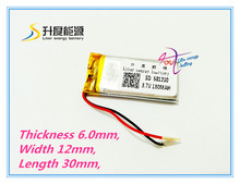 best battery brand  free shipping 3.7V lithium polymer battery 601230 061230 180mah Bluetooth Battery Battery MP5 recorder 2024 - buy cheap