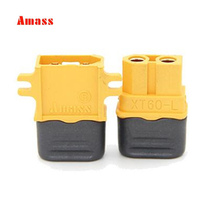 Wholesale price 20pairs Amass XT60-L Connector XT60L Plug Bullet Connectors with Lock Protective Sleeve for RC Parts 20% off 2024 - buy cheap