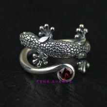 Thailand jewelry 925 Silver Girls'Lovely Gecko (Shelter) Thai Silver Ring  for W  Tailing Rings 2024 - buy cheap