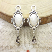140pcs Charms Mirror  Pendant  Tibetan silver  Zinc Alloy Fit Bracelet Necklace DIY Metal Jewelry Findings 2024 - buy cheap