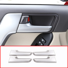 Silver ABS Car Interior Door Handle Cover Trims Sticker For Toyota Prado FJ150 2010-2018  Car Accessories 4pcs/set 2024 - buy cheap