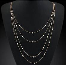 Tenande Hot Sale Multi Layer Big Long Statement Simulated Pearl Choker Necklaces Pendants for Women New Fashion Birthday Jewelry 2024 - buy cheap