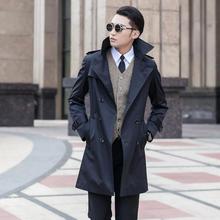 Spring 2020 business slim sexy long trench coat men british fashion double breasted mens trench coat overcoat plus size 8XL 9XL 2024 - buy cheap