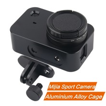 Funda protectora de aleación de aluminio CNC para Xiaomi Mijia, montaje en jaula de cámara con lente UV de 37mm para Mini cámara deportiva Mijia 4K 2024 - compra barato