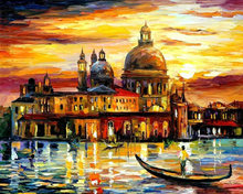 China Golden Supplier Wholesale Good Quality Venice Landscape Oil Painting Abstract Water City Venice Oil Painting On Canvas 2024 - buy cheap