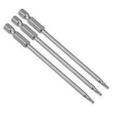 UXCEL 3PCS 1/4" Hex Shank T10 Magnetic Security Torx Screwdriver Bits 100mm for Replace missing,bent,broken Hex Screwdriver Bits 2024 - buy cheap