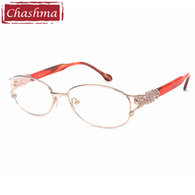 Chashma Fashion Pure Titanium Frame Lentes Opticos Gafas Top Quality Titanium Frames Light Eyeglasses Rhinestone Glasses Women 2024 - buy cheap