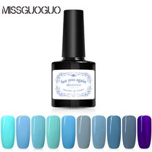 MISSGUOGUO 10ml blue series Nail Gel Polish Nail Art Manicure Soak Off Long Lasting LED UV Color Gel Polish Glue Lacquer 2024 - buy cheap