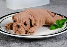 Molde de silicone dirt dog 3d, forma para fondant de chocolate, doce, bolo em 2 tamanhos, resina de aroma, utensílio 3d, molde de bolo de cachorro 2024 - compre barato