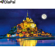 DIAPAI 5D DIY Diamond Painting 100% Full Square/Round Drill "Castle night view" Diamond Embroidery Cross Stitch 3D Decor A22141 2024 - buy cheap