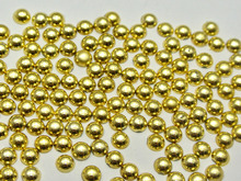 2000 Metallic Gold Flatback Round Tiny Half Pearl 3mm Nail Art Craft 2024 - buy cheap