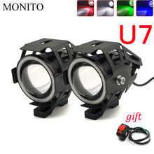 U7 LED Motorcycle Headlight Angel Eyes Driving Head Lamp Fog Light For Honda CBR1000RR CBR900RR fireblade CBR1100XX BLACKBIRD 2024 - buy cheap