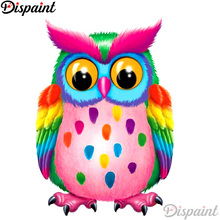 Dispaint Full Square/Round Drill 5D DIY Diamond Painting "Colored owl scenery" Embroidery Cross Stitch 5D Home Decor A12569 2024 - buy cheap