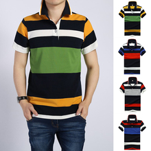 Basic Striped Polo Men Summer Short Sleeve Cotton Breathable Men Polos Male Quality Chinese Brand Clothing Fast Dry Top Tees 4XL 2024 - buy cheap