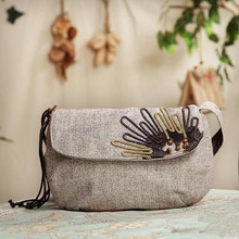 Fashion National String Appliques Women Shopping Small Handbags!Nice Floral Embrossing Shoulder&Crossbody bags Hot Lady Carrier 2024 - buy cheap