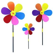 BESTOYARD Six Petals Sunflower Flower Windmill Wind Spinner Grassland Outdoor Backyard Pinwheel for Toy Decoration Children Kids 2024 - buy cheap