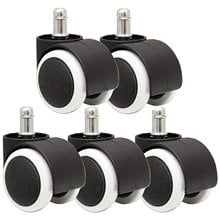 50mm Office Chair Roller Castor Wheels - Set of 5 - black&white 2024 - buy cheap