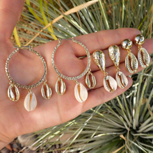 6 Pcs/Set Punk Female Earrings Shell Circle Pendant Gold Earrings Set Personality Lady Beach Party Jewelry Wear 2024 - buy cheap