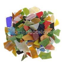 Telhas de mosaico de vidro para artesanato diy, forma irregular, 200 opções de cores, 10 a 30mm 2024 - compre barato