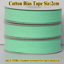 Free shipping 100% Cotton Bias tape, bias binding tape size: 20mm, width:3/4",2cm, 75yds/lot  light green, sewing edge for cloth 2024 - buy cheap