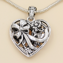 Wholesale 4pcs Tibetan Silver Hearts Charms Pendants 35x38x8mm 2024 - buy cheap