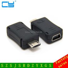 High Quality Micro USB B Male to Mini USB Female M/F Adapter Connector Converter Free Shipping 10 pieces / lot 2024 - buy cheap