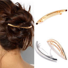 Fashion 1PC Golden/Silvery hair clip Women Elegant New Cool Style hair grip Tube Hairpin Hair Clips Barrette Hair Accessories 2024 - buy cheap