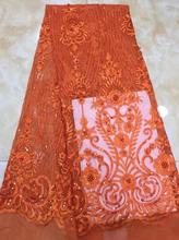 Новейшая JIANXI.C-111511 вышитая ажурная ткань французская Чистая Ткань 5 ярдов/лот с бисером для вечернего платья 2024 - купить недорого