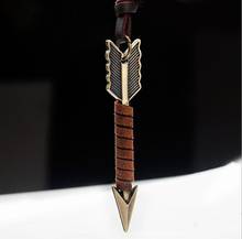 1 Pcs Vintage Coffee Arrow Necklaces & Pendants Long Leather Chain For Women Men Male Punk Handmade Jewelry Gift 2024 - buy cheap