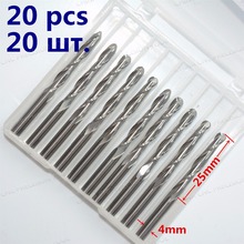 4mm*25mm,Freeshipping CNC solid carbide End Mill,tungsten steel 2 flutes ball nose router bit,wood tool,Relief Milling Cutter 2024 - buy cheap