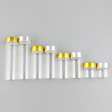 Botella de vidrio de silicato de 20ml, 50ml, 70ml, 100ml, con cuello de tornillo grande, envases de vidrio con aluminio dorado tapón plateado, 30 Uds. 2024 - compra barato