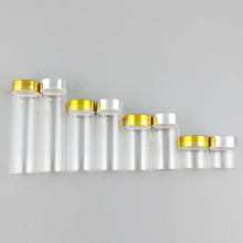 Silicate Glass Bottle Vial 20ml 50ml 70ml 100ml Large Screw Neck Glass Containers With Aluminum Gold Silver Cap 30pcs 2024 - buy cheap