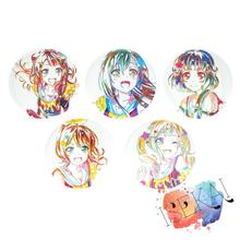 BanG Dream! Anime Poppin' Party Game Badge Kasumi Toyama Tae Hanazono Rimi Ushigome Saya Yamabuki Arisa Badge Brooch Pins 2024 - buy cheap